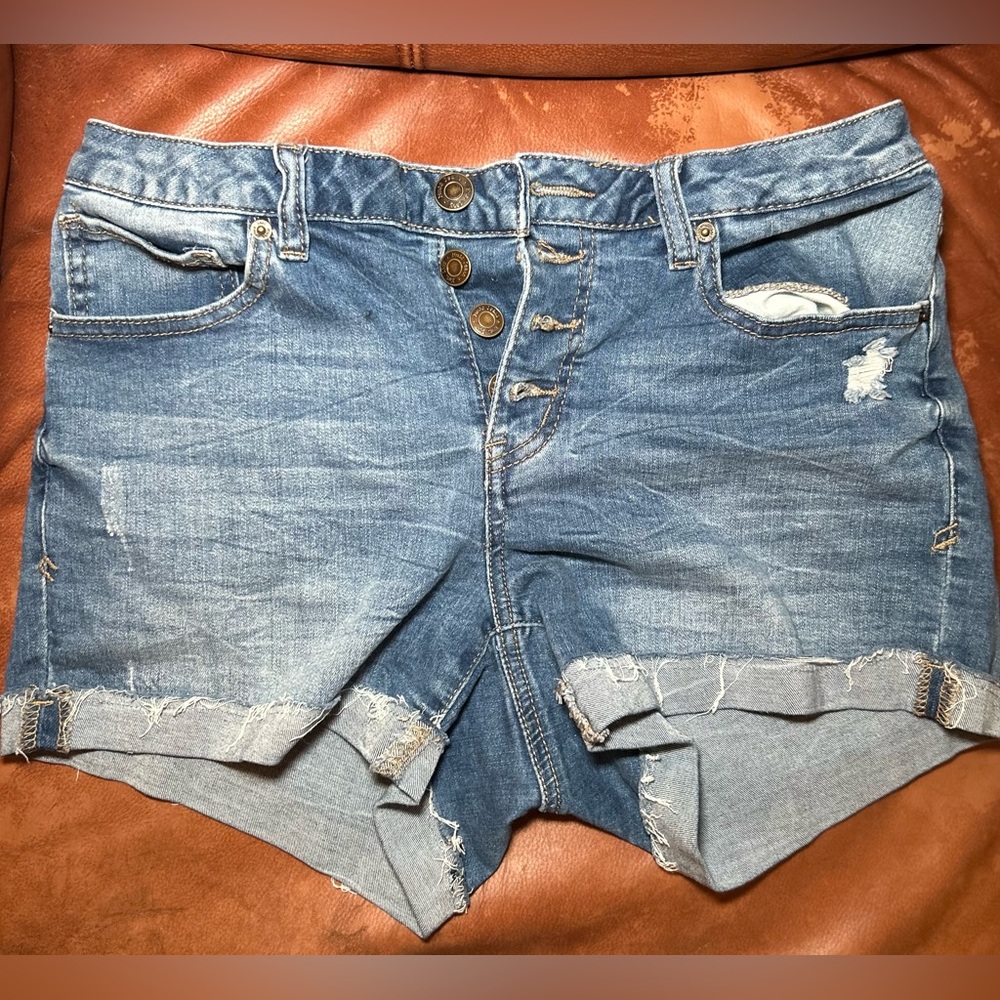 Mudd High Waisted Distressed Jean Shorts